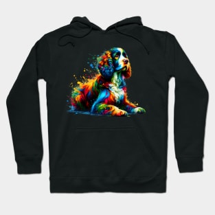 Artistic American Water Spaniel in Vibrant Splash Style Hoodie